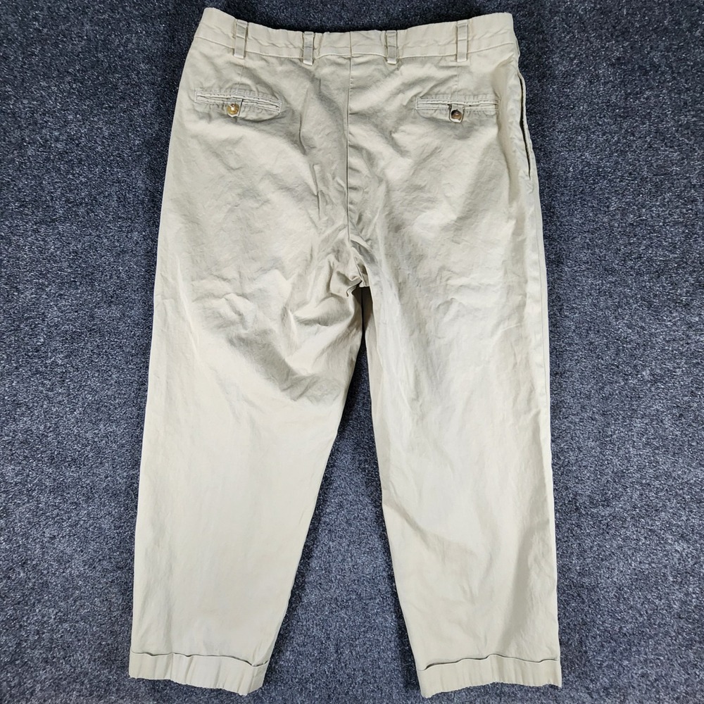 Bill's Khakis Chino Pants Men 38x26 Beige Pleated Cuffed Classic M2P Made USA - Picture 9 of 16